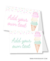 Ice Cream Baby Shower Food Tents